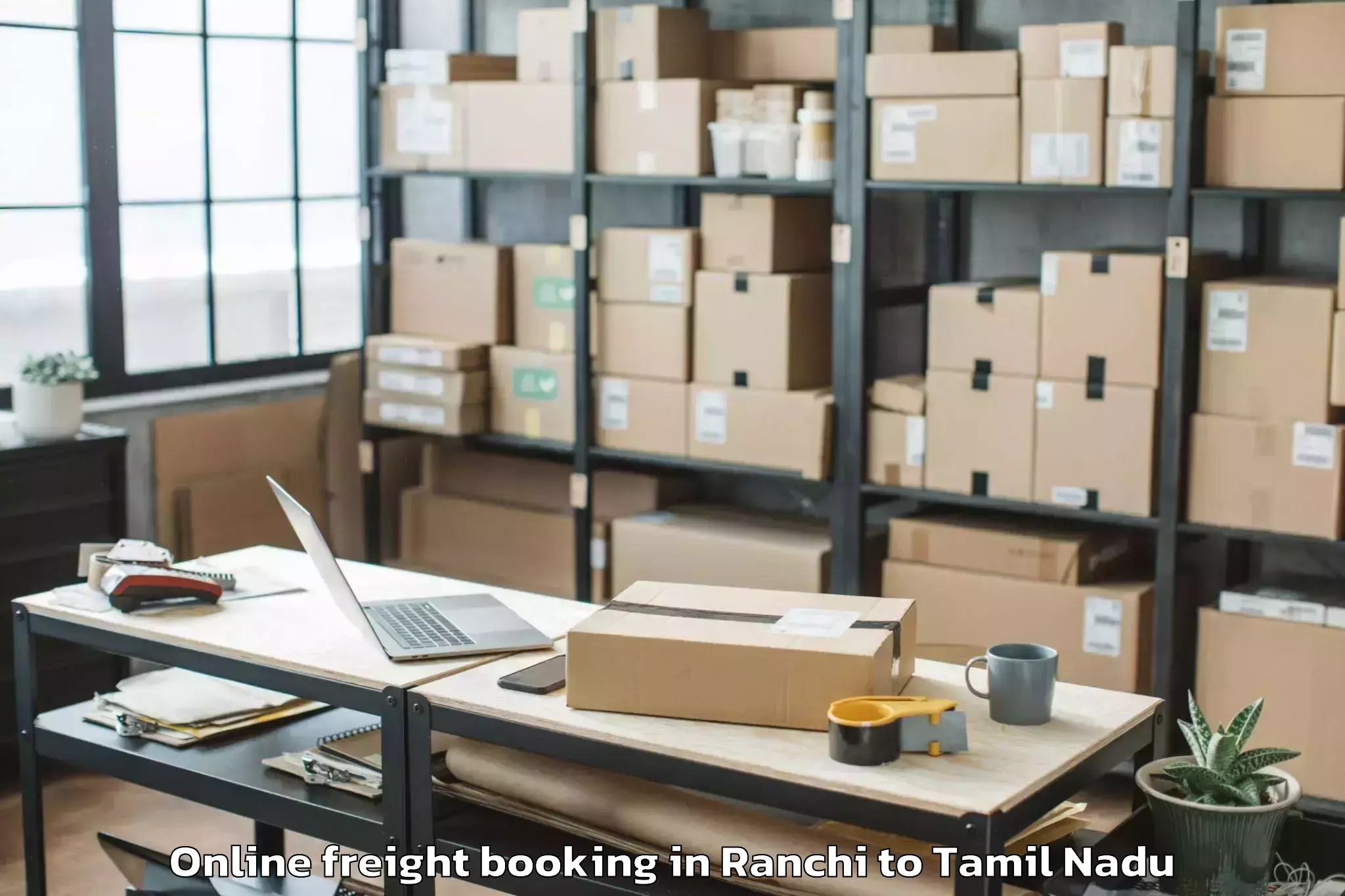 Hassle-Free Ranchi to Tisaiyanvilai Online Freight Booking